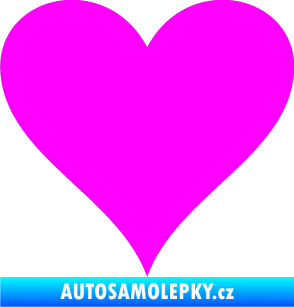 Samolepka Srdíčko 001 Fluorescentní růžová