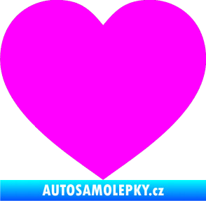 Samolepka Srdíčko 002 Fluorescentní růžová