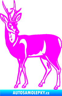 Samolepka Srnec 005 levá Fluorescentní růžová