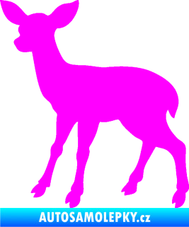 Samolepka Srneček 001 levá Fluorescentní růžová