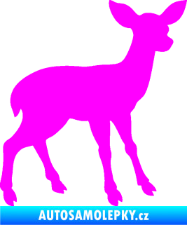 Samolepka Srneček 001 pravá Fluorescentní růžová