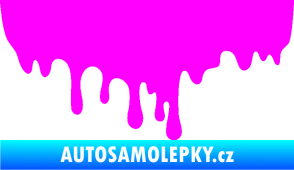 Samolepka Stékájící skvrna 001 levá krevní cákanec Fluorescentní růžová