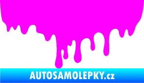 Samolepka Stékájící skvrna 001 pravá krevní cákanec Fluorescentní růžová