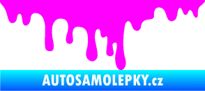Samolepka Stékající skvrna 002 levá krevní cákanec Fluorescentní růžová