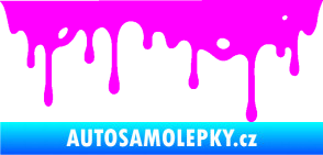 Samolepka Stékající skvrna 004 pravá Fluorescentní růžová