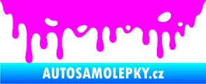 Samolepka Stékající skvrna 006 levá Fluorescentní růžová
