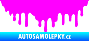 Samolepka Stékající skvrna 007 pravá Fluorescentní růžová