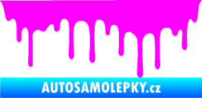 Samolepka Stékající skvrna 008 levá Fluorescentní růžová