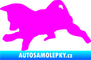 Samolepka Štěňátko 002 levá německý ovčák Fluorescentní růžová