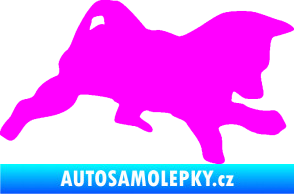 Samolepka Štěňátko 002 pravá německý ovčák Fluorescentní růžová