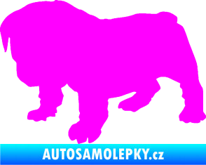 Samolepka Štěňátko 004 levá francouzský buldoček Fluorescentní růžová