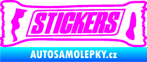 Samolepka Stickers nápis Fluorescentní růžová