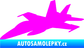Samolepka Stíhací letoun 001 levá Fluorescentní růžová