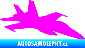 Samolepka Stíhací letoun 001 pravá Fluorescentní růžová