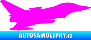 Samolepka Stíhací letoun 002 pravá Fluorescentní růžová