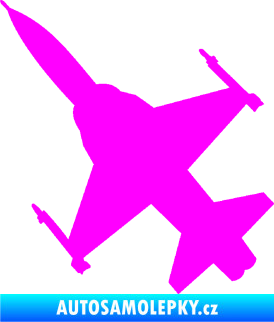 Samolepka Stíhací letoun 003 levá Fluorescentní růžová