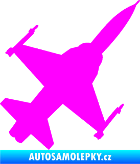 Samolepka Stíhací letoun 003 pravá Fluorescentní růžová