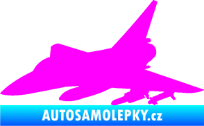 Samolepka Stíhací letoun 005 levá Fluorescentní růžová