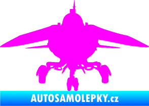Samolepka Stíhací letoun 008  MIG Fluorescentní růžová
