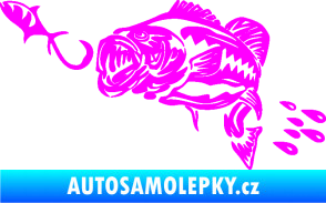 Samolepka Sumec 006 levá s návnadou Fluorescentní růžová