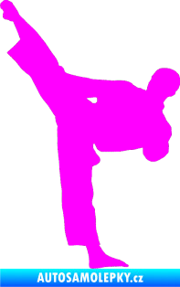 Samolepka Taekwondo 002 levá Fluorescentní růžová