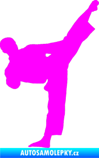 Samolepka Taekwondo 002 pravá Fluorescentní růžová