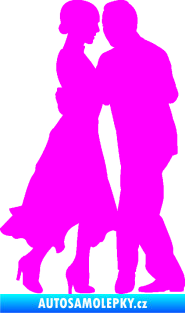 Samolepka Tanec 012 pravá tango Fluorescentní růžová