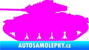 Samolepka Tank 001 levá WW2 Fluorescentní růžová