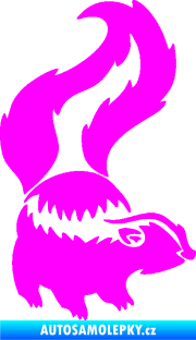 Samolepka Tchoř 002 pravá zvednutý ocas Fluorescentní růžová