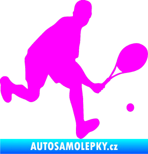 Samolepka Tenista 007 pravá Fluorescentní růžová