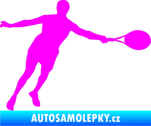 Samolepka Tenista 009 pravá Fluorescentní růžová