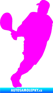 Samolepka Tenista 011 levá Fluorescentní růžová