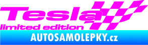 Samolepka Tesla limited edition pravá Fluorescentní růžová