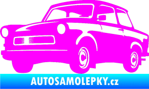 Samolepka Trabant karikatura levá Fluorescentní růžová