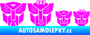 Samolepka Transformers 001 rodinka v autě Fluorescentní růžová