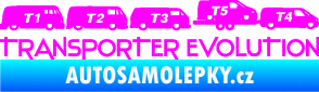Samolepka Transporter evolution - pravá Fluorescentní růžová
