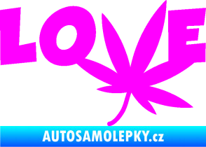 Samolepka Travka 005 love Fluorescentní růžová