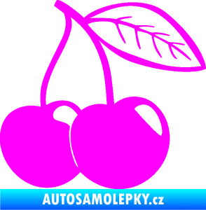 Samolepka Třešně 003 pravá Fluorescentní růžová