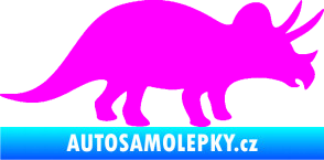 Samolepka Triceratops 001 pravá Fluorescentní růžová