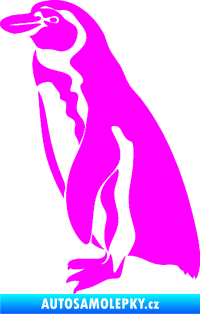Samolepka Tučňák 001 levá Fluorescentní růžová