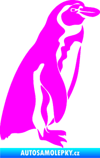 Samolepka Tučňák 001 pravá Fluorescentní růžová