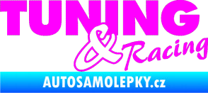 Samolepka Tuning racing 001 Fluorescentní růžová