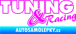 Samolepka Tuning racing obrys Fluorescentní růžová