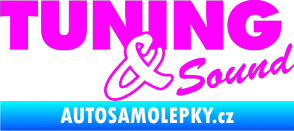 Samolepka Tuning sound Fluorescentní růžová