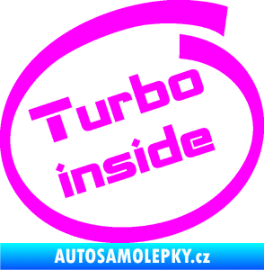 Samolepka Turbo inside Fluorescentní růžová