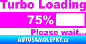 Samolepka Turbo loading Fluorescentní růžová