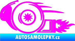 Samolepka Turbo šnek 002 levá Fluorescentní růžová