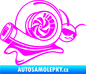 Samolepka Turbo šnek 004 pravá Fluorescentní růžová