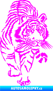 Samolepka Tygr 001 pravá Fluorescentní růžová