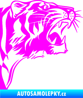 Samolepka Tygr 002 pravá Fluorescentní růžová